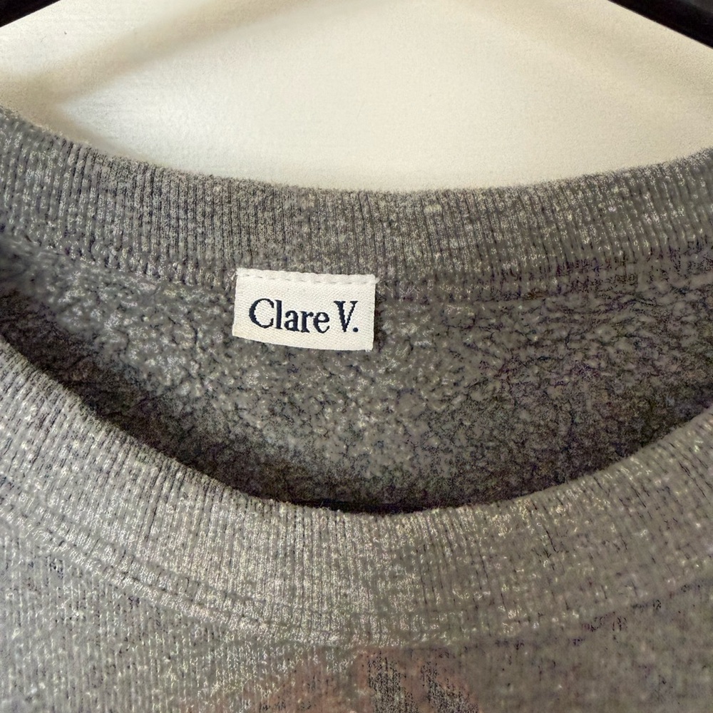 Clare V x EMC Sweatshirt with Orange and Pink Accents - Picture 2 of 4